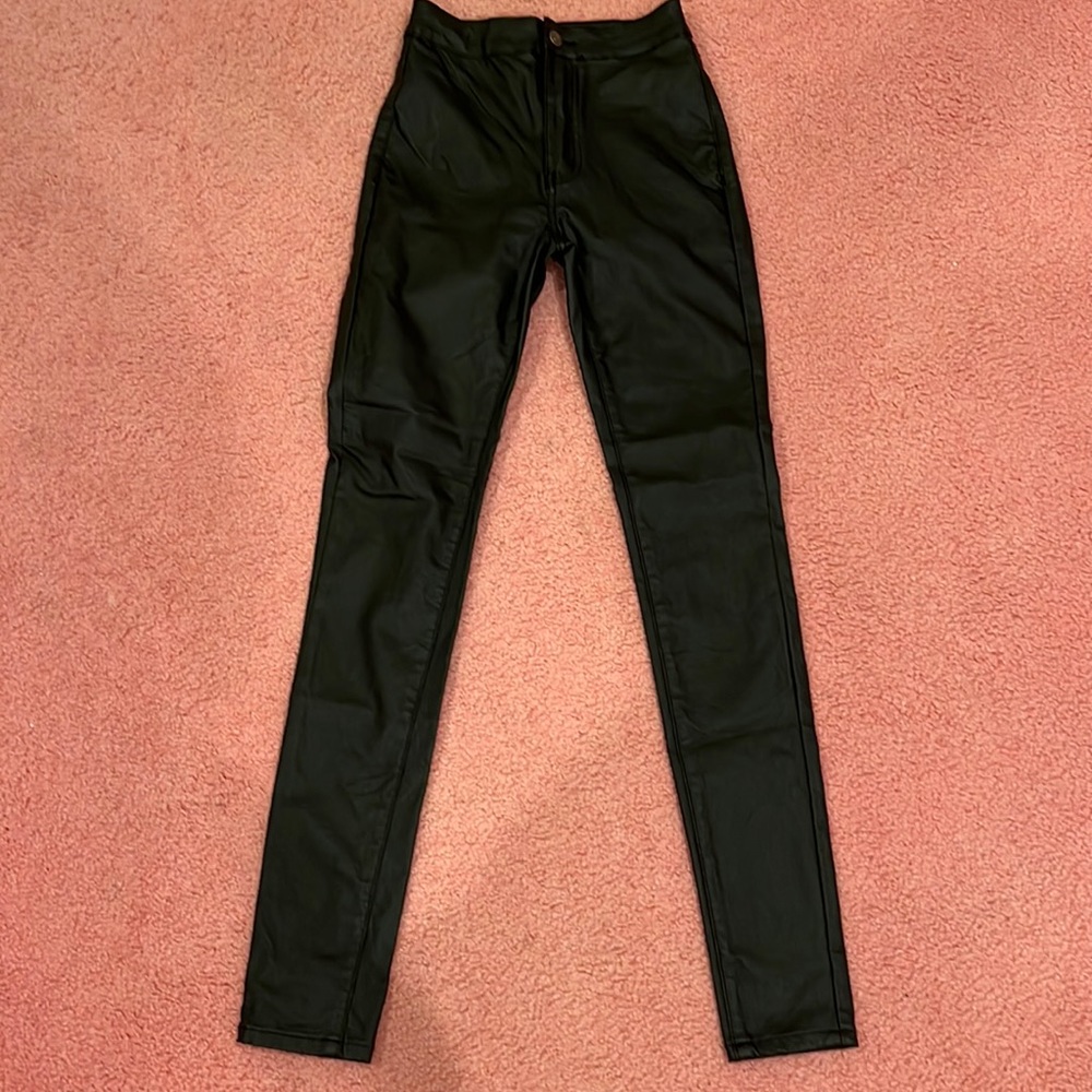 Shein Black Leather Pants